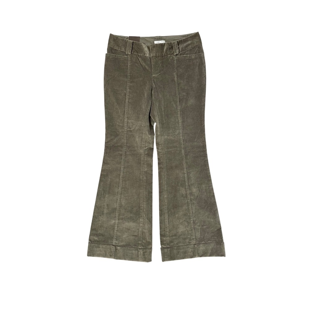 NEW Banana Republic Grey Low Rise Wide Leg Flared Corduroy Pants Size 4P Cotton